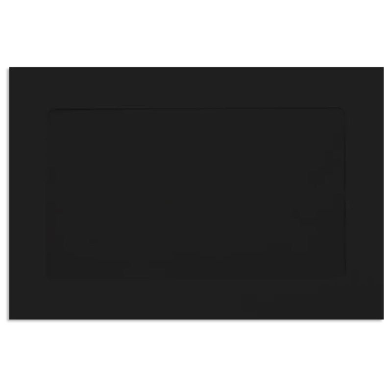 LUXPaper 6 x 9 Full Face Window Envelopes | Midnight Black | 80lb. Text | 50 Qty - Image 1
